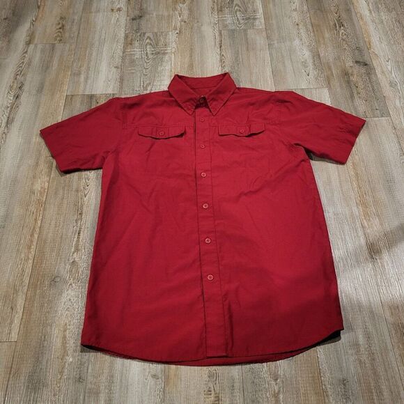 Under Armour All Season Gear Short Sleeved Button Up Shirt Mens Medium - Picture 1 of 6